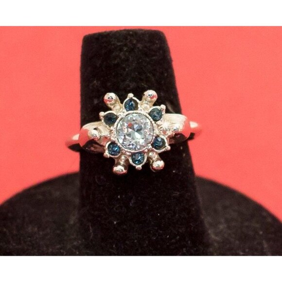 Art Deco Sapphire Avon Ring Size 7.5 F13 - Picture 3 of 4